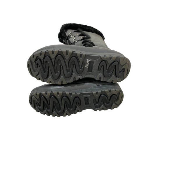 Khombu Women's Black Fur-Lined Winter lace up snow Boots size 8 - Picture 8 of 9